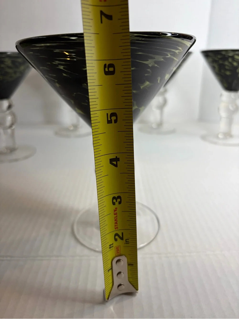 Pier 1 martini glasses  4 Hand Blown
